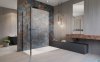 Radaway Modo New Black IV kabina Walk-in 100x100 czarny mat/szkło przejrzyste 389604-54-01/389104-54-01